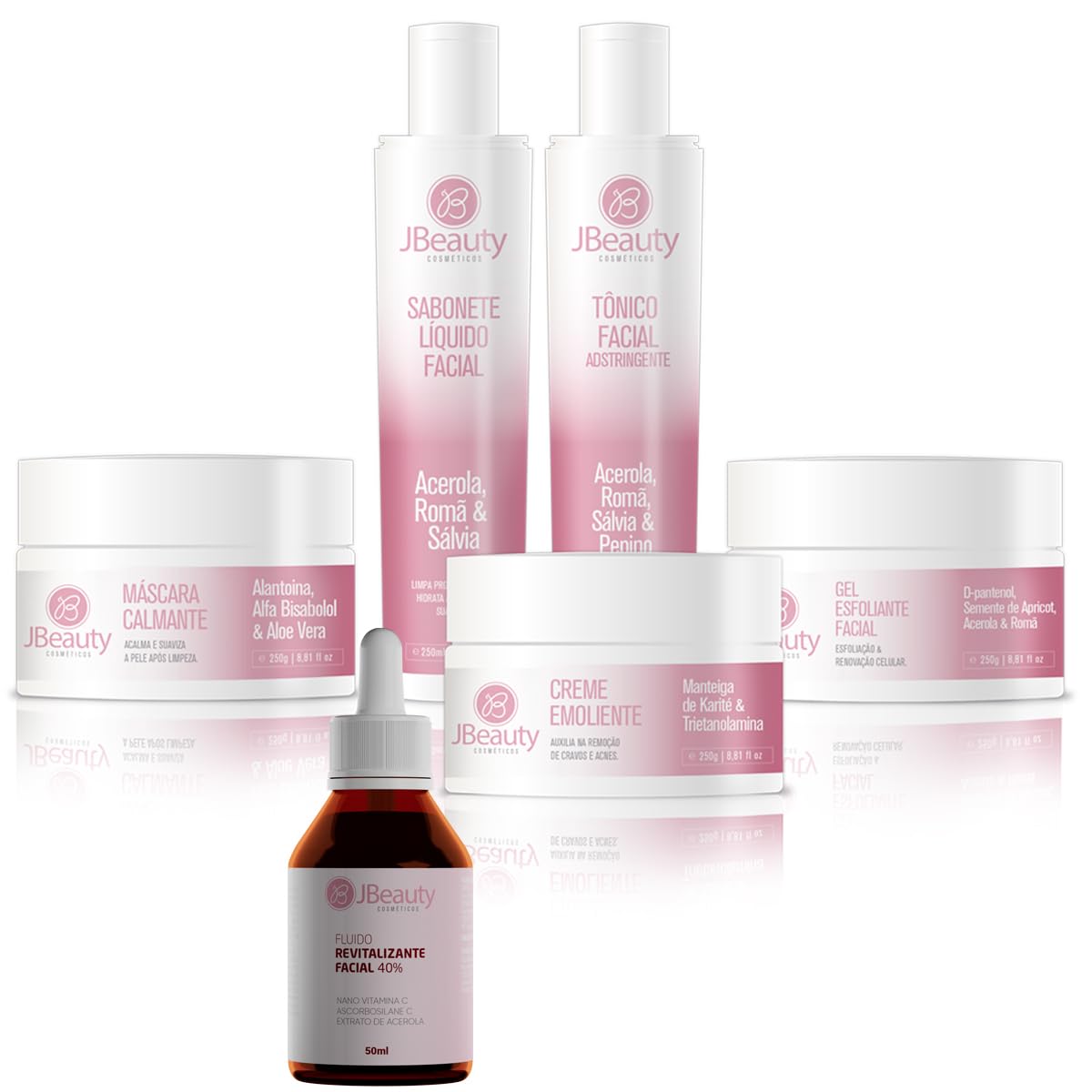 Yui Bio Beauty Series 4点セット Kit Limpeza de Pele Profissional Jbeauty 5 Itens + Fluido Facial